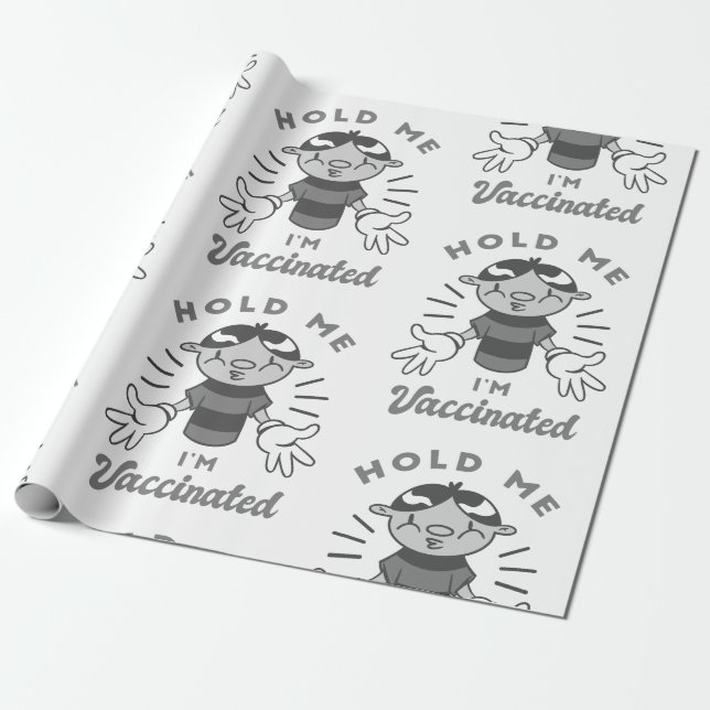 Papel De Regalo aguanta, soy cómico vacunado (Desenrollado)