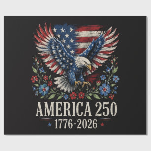 Papel De Regalo Águila Americana del 250 Aniversario