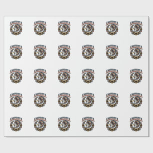 Papel De Regalo Águila Patriótica América Girasol Vintage