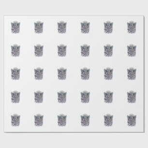 Papel De Regalo Águila Táctica Patriótica Cráneo Inspirado en Mili