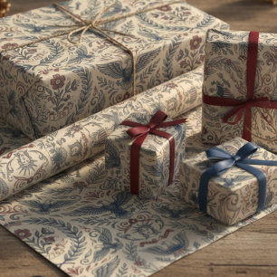 Papel De Regalo Águilas de Americana Estrellas y Franjas Borde ID1