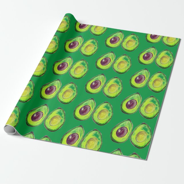 Papel De Regalo Agujero Verde Vegan Foodie Vegeteriano Envoltura (Desenrollado)