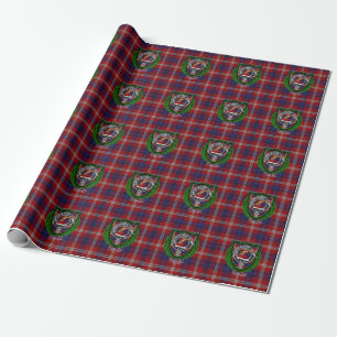 Papel De Regalo Ainslie Scottish Clan Tartan & Escudo