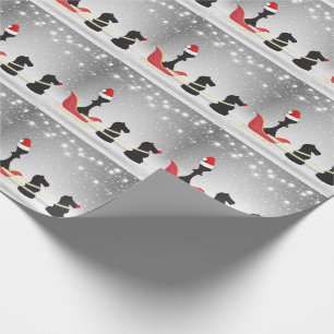 Papel De Regalo Ajedrez Santa Claus y Navidades de renos