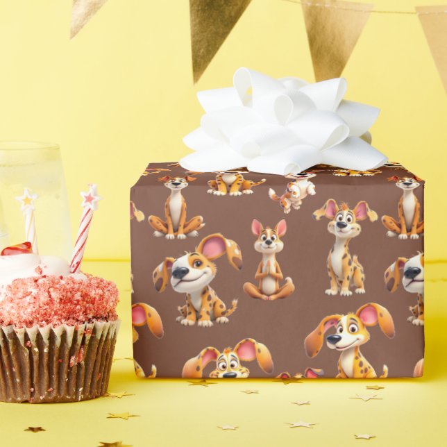 Papel De Regalo Ajuste de la celebración canina 5 (Fiesta de cumpleaños )