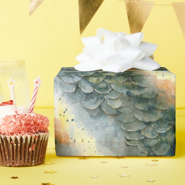 Papel De Regalo Ajuste de regalo a escala de dragón (Fiesta de cumpleaños )