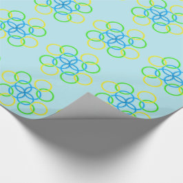Papel De Regalo Ajuste de regalo - Anillos intersectados (azul)