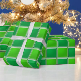 Papel De Regalo Ajuste de regalo - Baldosas de vidrio en verde