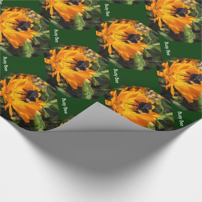 Papel De Regalo Ajuste de regalo - Calendula y Bee (Esquina)
