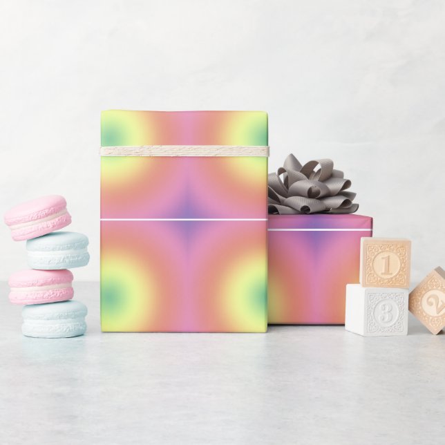 Papel De Regalo Ajuste de regalo - Círculos arcoiris (Baby Shower)