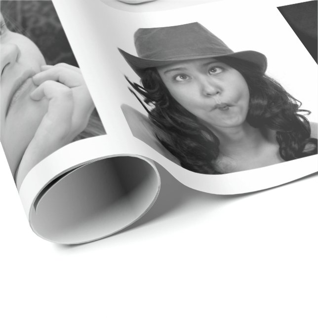 Papel De Regalo Ajuste de regalo de 10 Collages de fotos (Esquina del rollo)