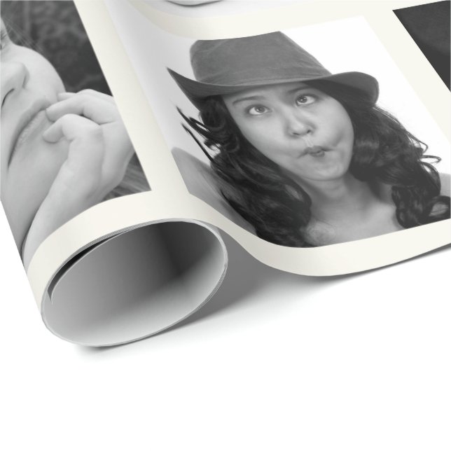 Papel De Regalo Ajuste de regalo de 10 Collages de fotos (Esquina del rollo)