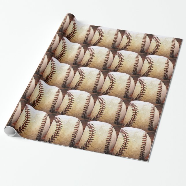 Papel De Regalo Ajuste de regalo de béisbol (Desenrollado)