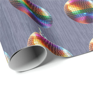 Papel De Regalo Ajuste de regalo de bola con disco de arco iris