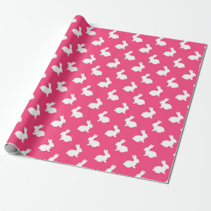 Papel De Regalo Ajuste de regalo de conejo conejo conejo de fucsia