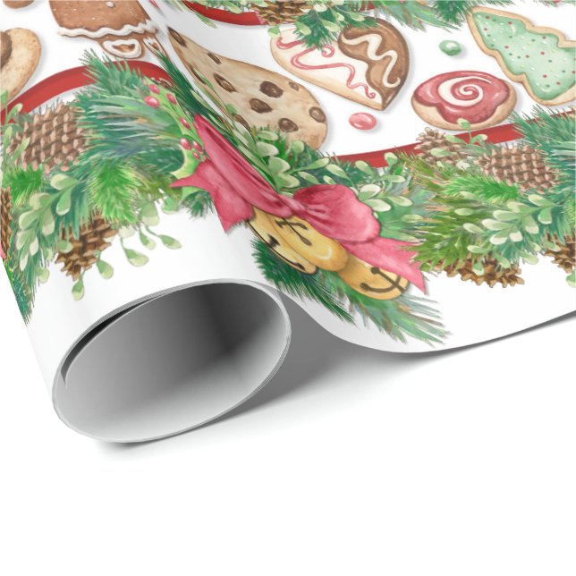 Papel De Regalo Ajuste de regalo de cookies de navidades (Esquina del rollo)