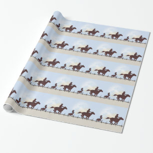 Papel De Regalo Ajuste de regalo de Cowboy con alambre de púas