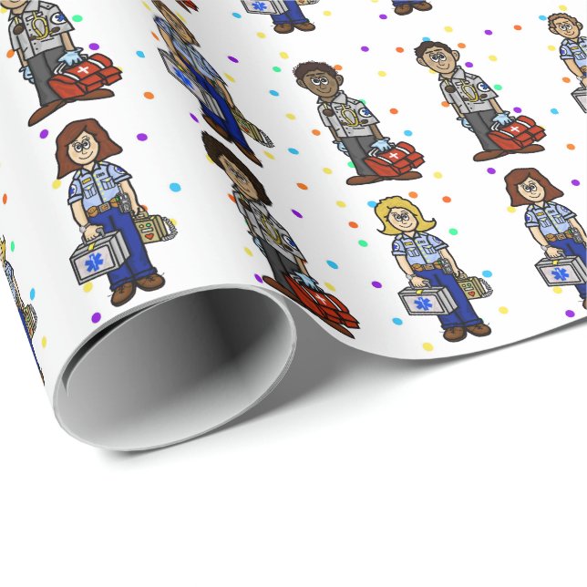 Papel De Regalo Ajuste de regalo de EMS Paramedics (Esquina del rollo)