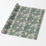 Papel De Regalo Ajuste de regalo de la elegancia floral inagotable<br><div class="desc">Envuelve tus regalos especiales con este elegante papel de envolver floral, diseñado para añadir un toque de sofisticación a cualquier ocasión. Con sus suaves flores de marfil sobre un fondo verde sabio, este diseño combina el encanto clásico con una estética moderna. Perfecto para bodas, aniversarios o cualquier celebración que requiera...</div>