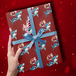 Papel De Regalo Ajuste de regalo de los Navidades de tiburón