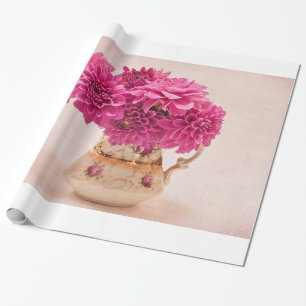 Papel De Regalo Ajuste de regalo de Magenta Dahlias