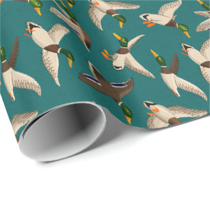 Papel De Regalo Ajuste de regalo de Mallards Verde azulado
