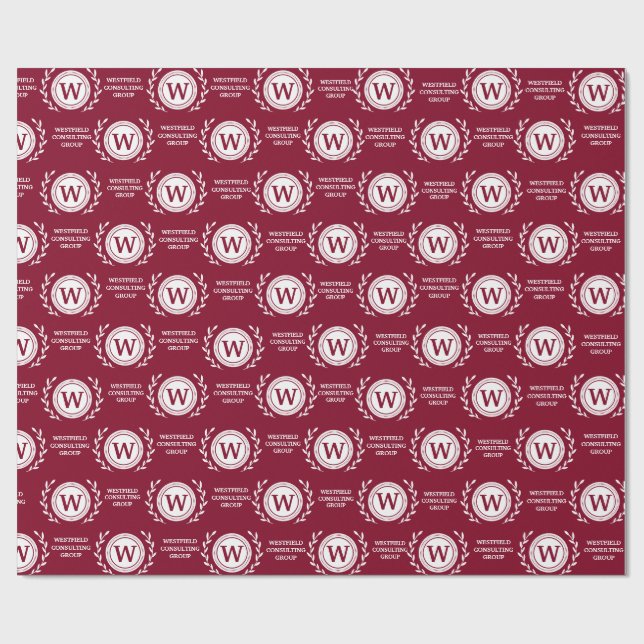 Papel De Regalo Ajuste de regalo de monograma profesional elegante (Superficie plana)