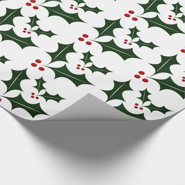 Papel De Regalo Ajuste de regalo de navidades/Holly (Esquina)