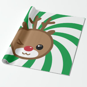 Papel De Regalo Ajuste de regalo de renos de Kawaii