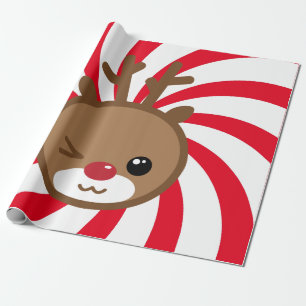 Papel De Regalo Ajuste de regalo de renos de Kawaii