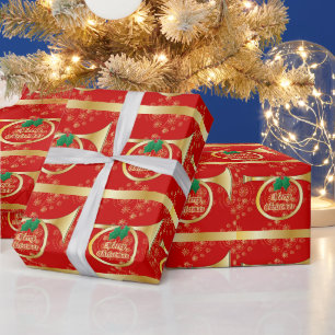 Papel De Regalo Ajuste de regalo del cuerno de los Navidades de or