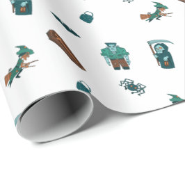 Papel De Regalo Ajuste de regalo del patrón de caracteres de Hallo