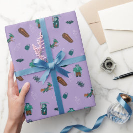 Papel De Regalo Ajuste de regalo del patrón de caracteres de Hallo