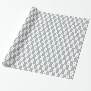 Papel De Regalo Ajuste de regalo del patrón Yagasuri japonés gris