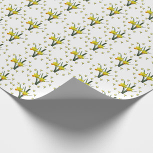 Papel De Regalo Ajuste de regalo - Flores de Daffodil