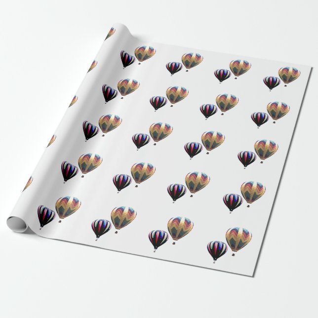 Papel De Regalo Ajuste de regalo - Globos de aire caliente (Desenrollado)