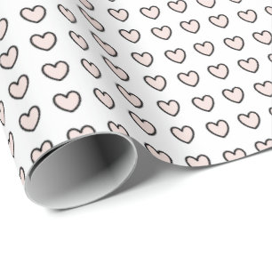 Papel De Regalo Ajuste de regalo HAMbWG - Corazones rosados y negr