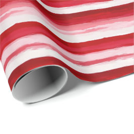 Papel De Regalo Ajuste de regalo rayado rojo y rosado negrita