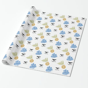 Papel De Regalo Ajuste de regalo - Tema náutico