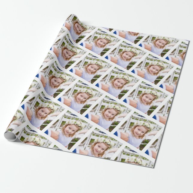 Papel De Regalo Ajuste personalizado de regalo de fotografía (Desenrollado)