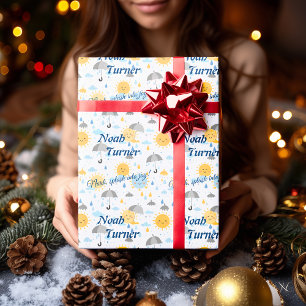 Papel De Regalo Ajuste personalizado de regalo de sol y lluvia de 