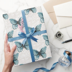 Papel De Regalo Alambre de enlace de cadena en mariposa