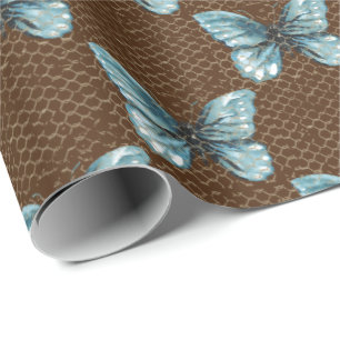 Papel De Regalo Alambre de enlace de cadena en mariposa