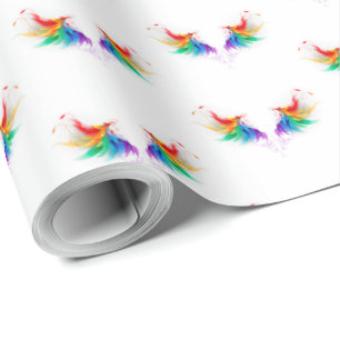 Papel De Regalo Alas del arco iris fluidas