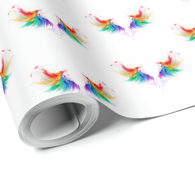 Papel De Regalo Alas del arco iris fluidas (Esquina del rollo)