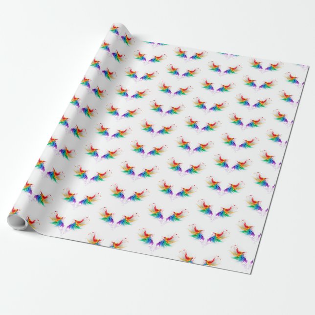 Papel De Regalo Alas del arco iris fluidas (Desenrollado)