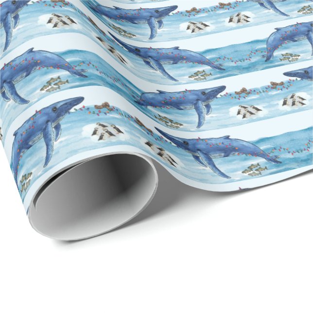 Papel De Regalo Alaska Sea Life Holiday Wrapping Paper (Esquina del rollo)
