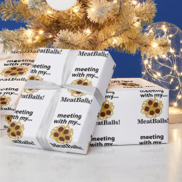 Papel De Regalo Albóndigas Divertida Reunión Con Mis Albóndigas