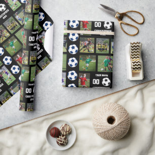 Papel De Regalo Álbum de fotos personalizado de fútbol para niños