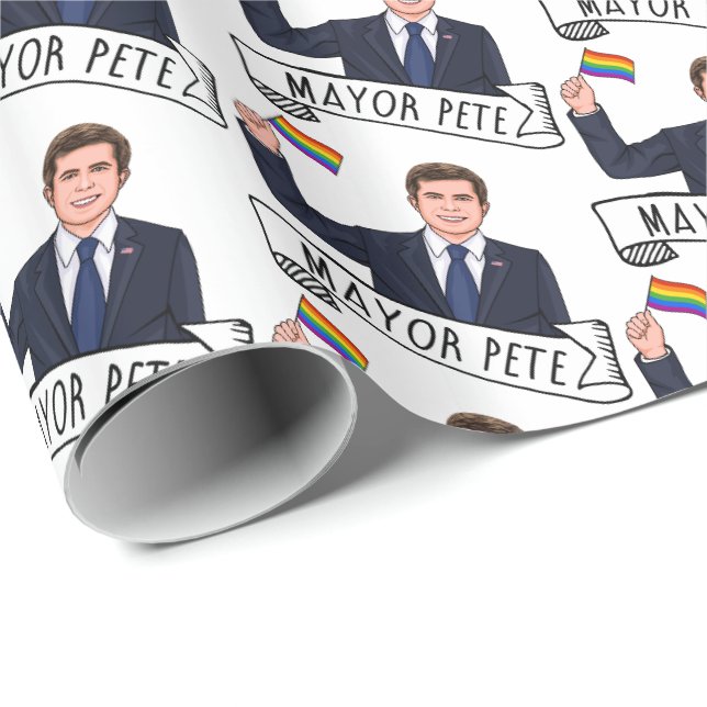 Papel De Regalo Alcalde Pete Orgullo (Esquina del rollo)